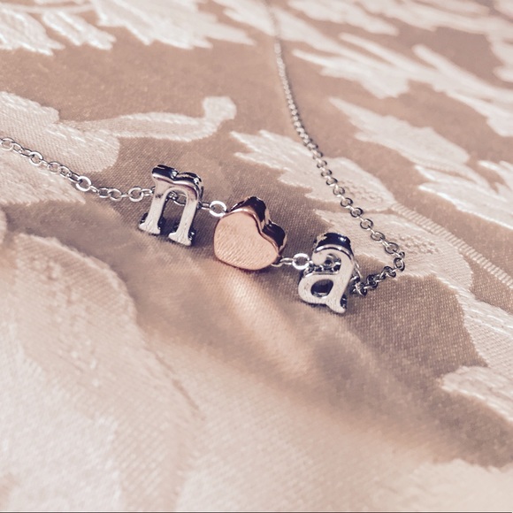 CUSTOM lowercase INITIALS NECKLACE - Picture 2 of 8